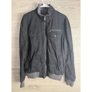 Vintage Look Guess Men's Classic Black  Bomber Jacket Size L